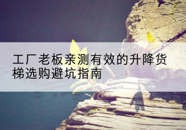 二七升降货梯怎么选-工厂老板亲测有效的升降货梯选购避坑指南